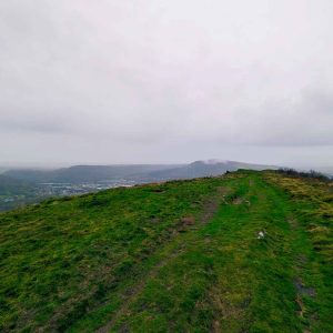 View from the top of Craig yr Allt, looking towards Garth Mountain